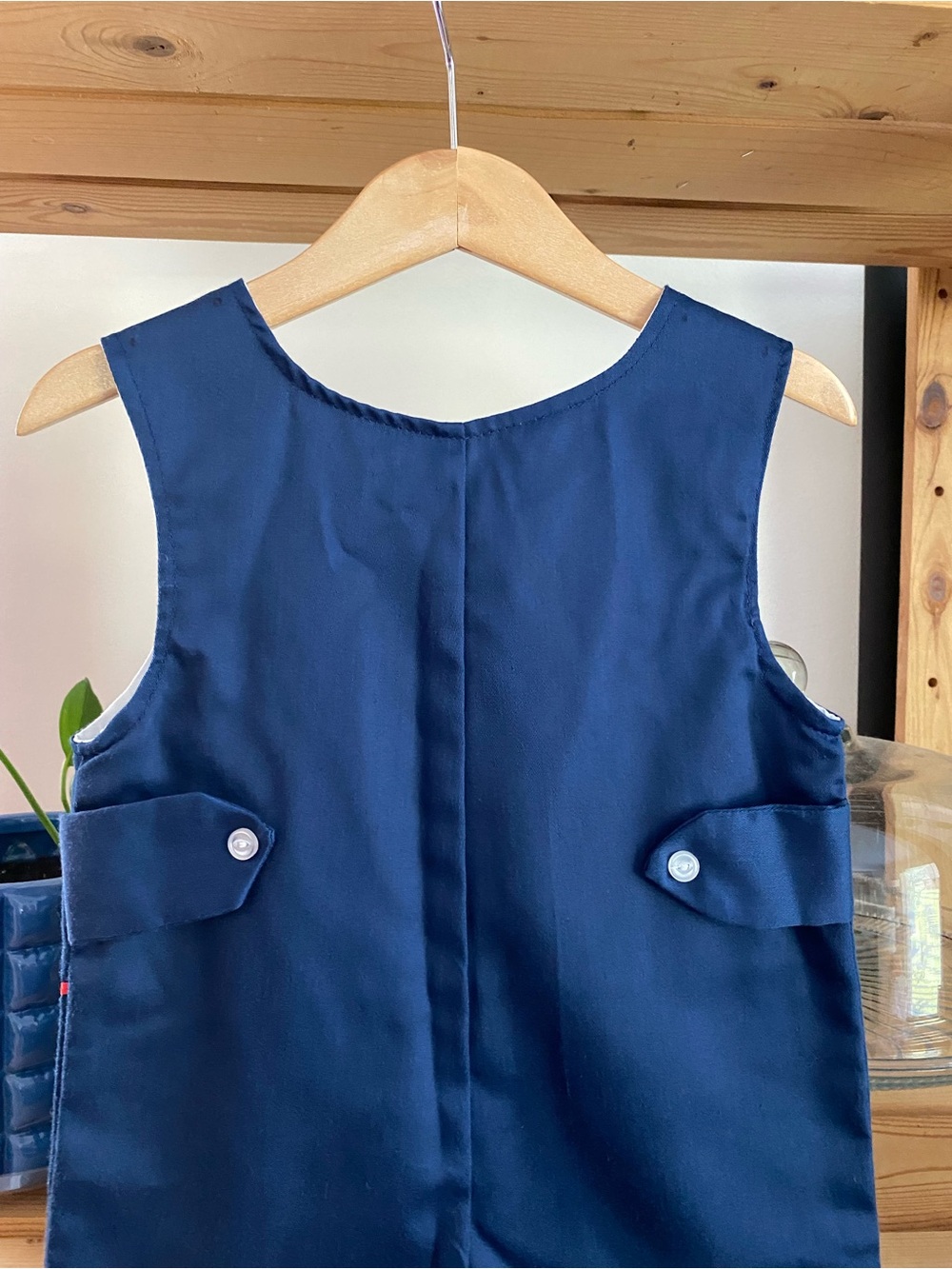 Funtasia Too Vintage Blue Animal Appliqués Jon Jon Romper 2t - Picture 10 of 15